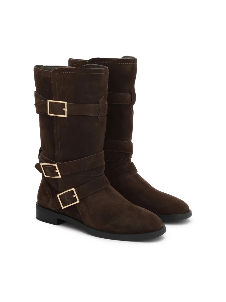 Kazar High Brown Biker Boots