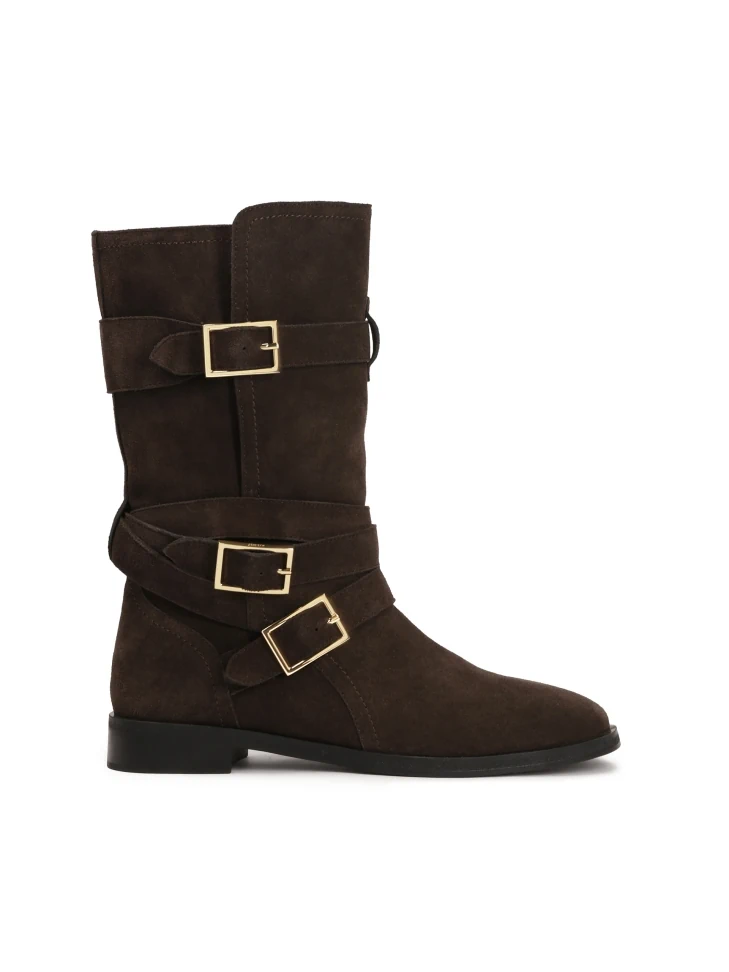 kazar High brown biker boots