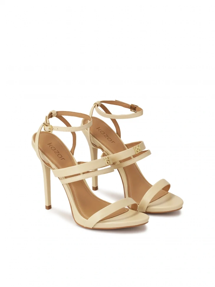 Kazar High-heeled Leather Sandals