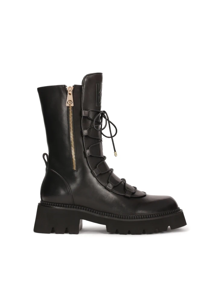 kazar High leather boots decorated with zippers