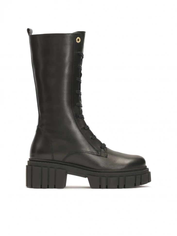 kazar High leather boots with a thick sole
