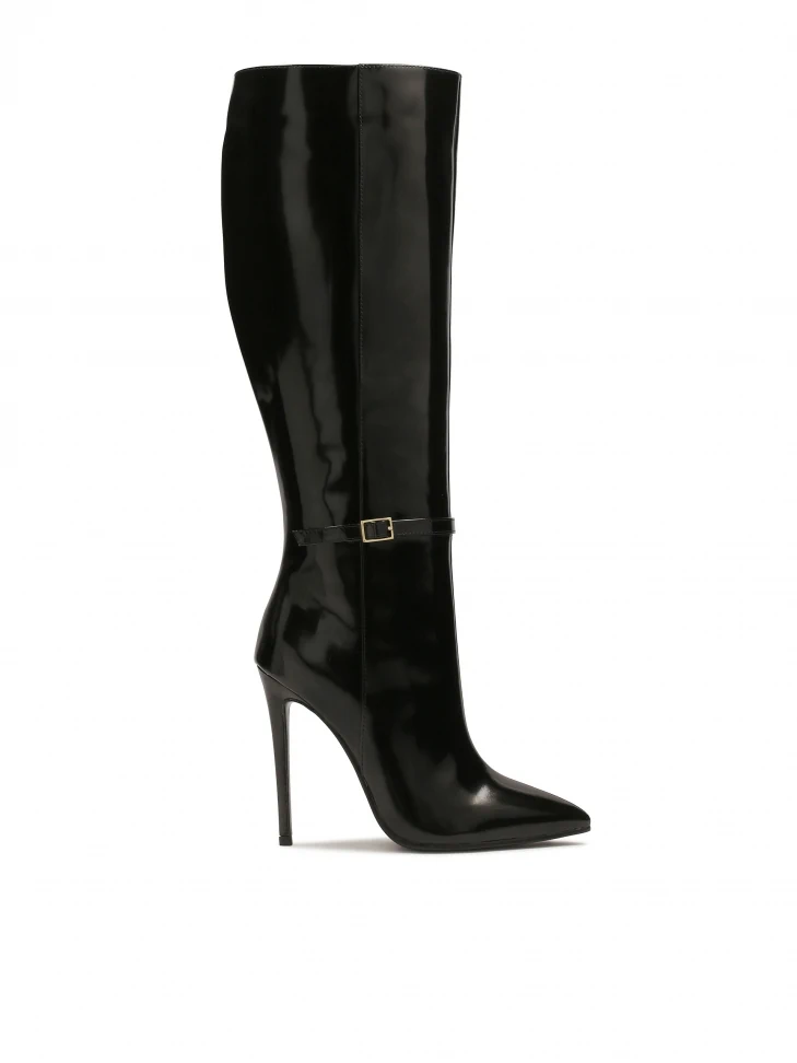 kazar High stiletto heeled boots in shiny leather