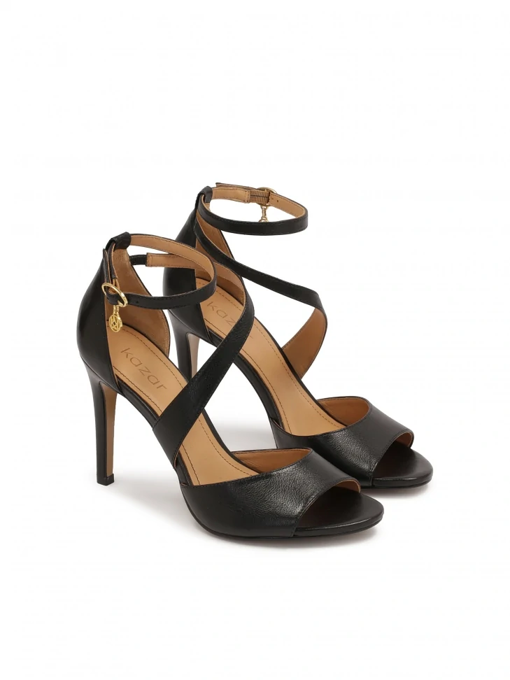 Kazar High Stiletto Sandals With A Cross Strap
