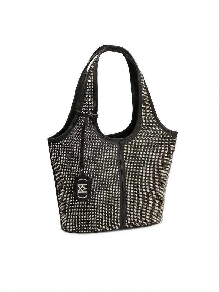 Kazar Hobo Bag Decorated With Small Metal Rivets