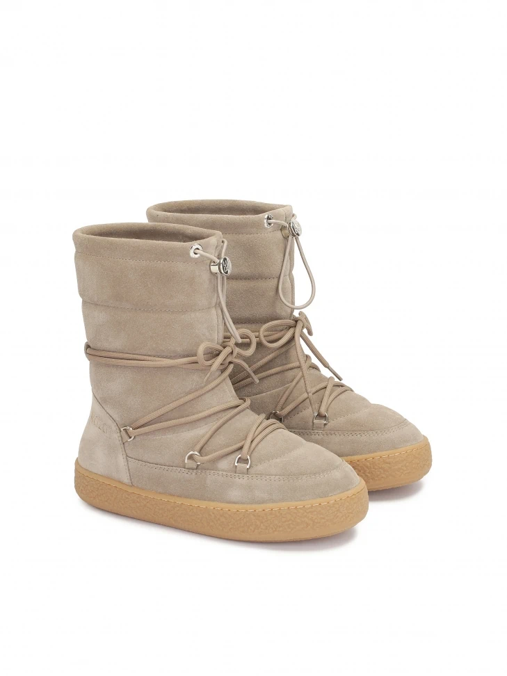 Kazar Insulated Snow Boots In Taupe Color