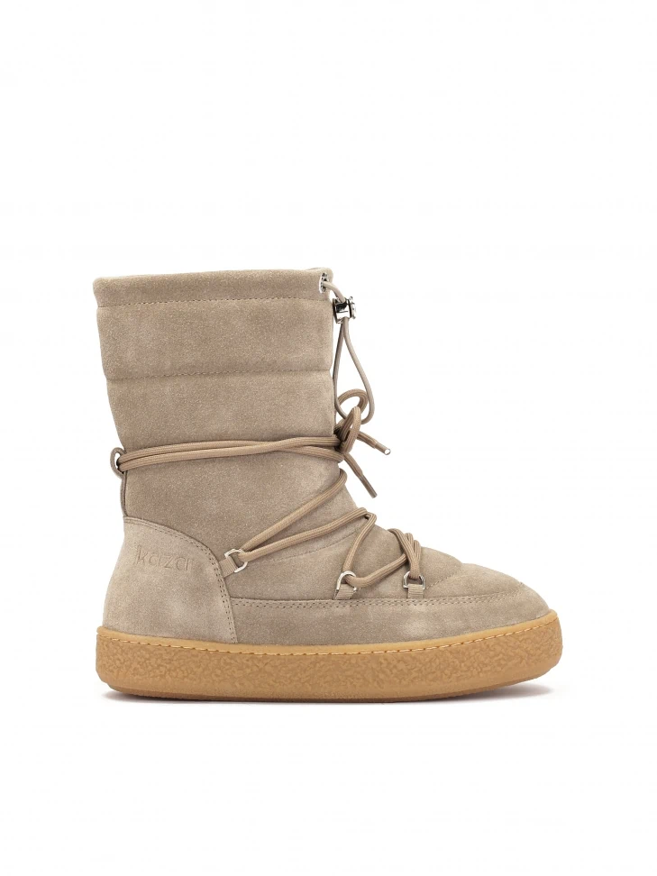 kazar Insulated snow boots in taupe color
