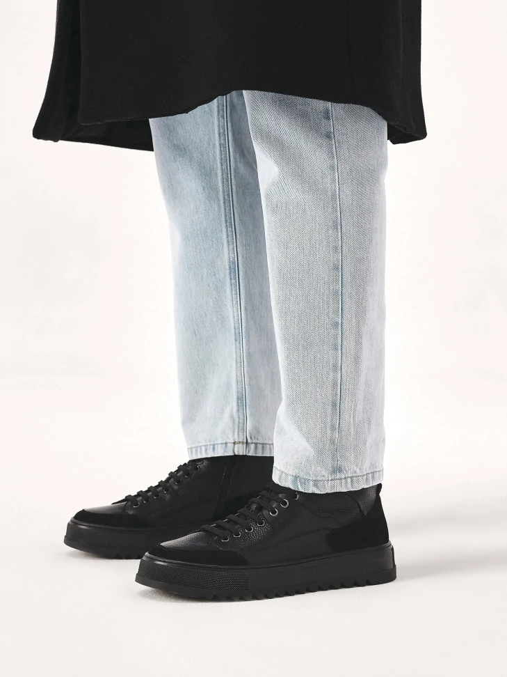 Kazar Insulated Suede And Smooth Leather Sneakers