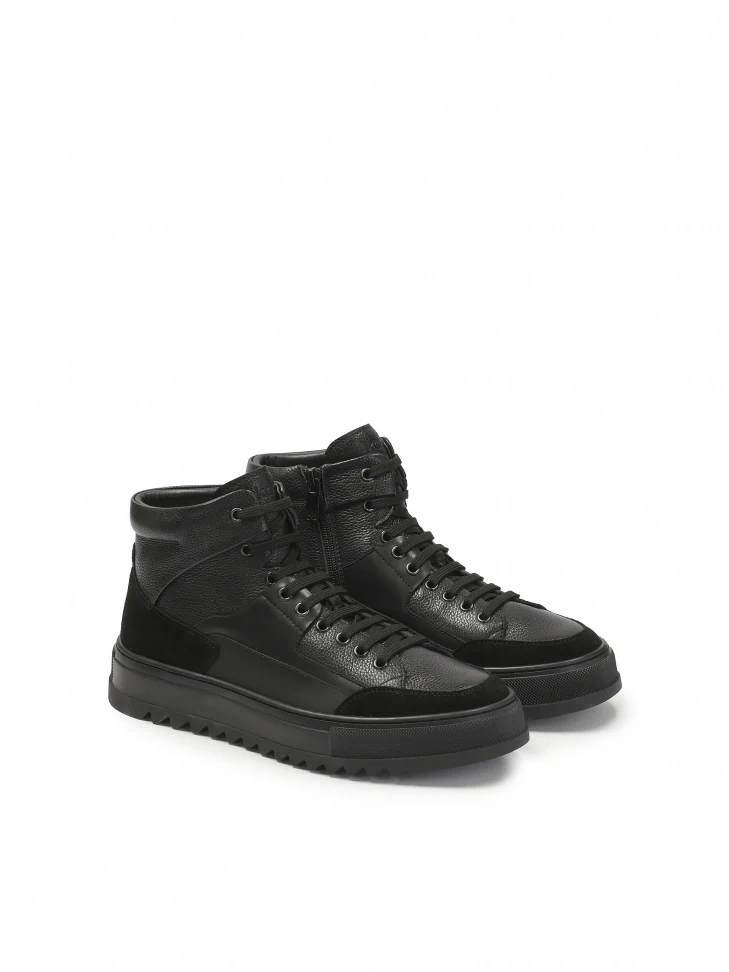 Kazar Insulated Suede And Smooth Leather Sneakers