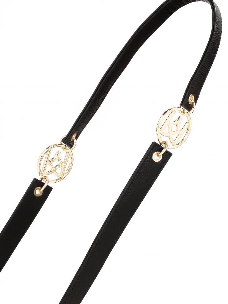 Kazar KAZAR Leather Bag Strap With Gold Monograms