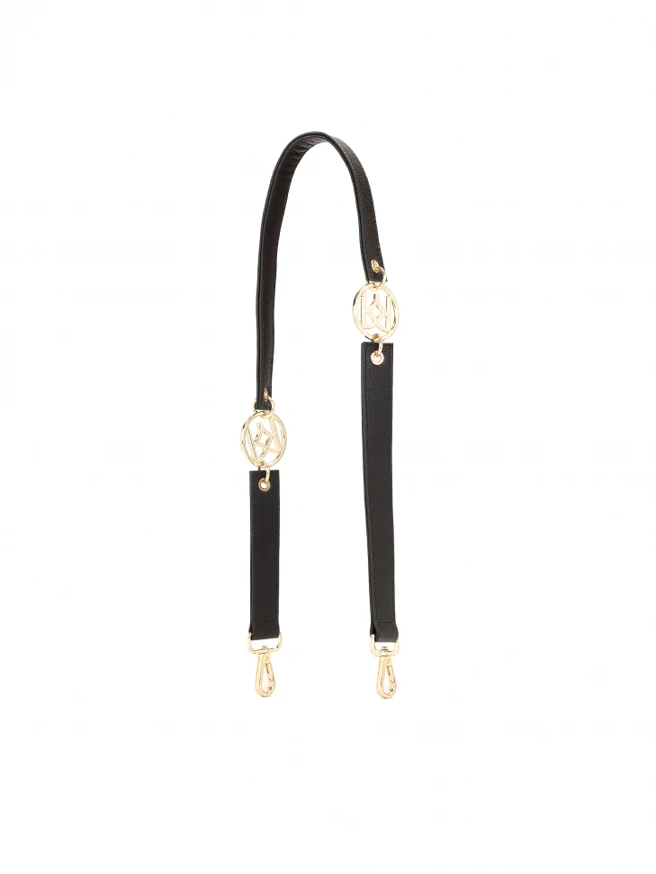 kazar KAZAR leather bag strap with gold monograms