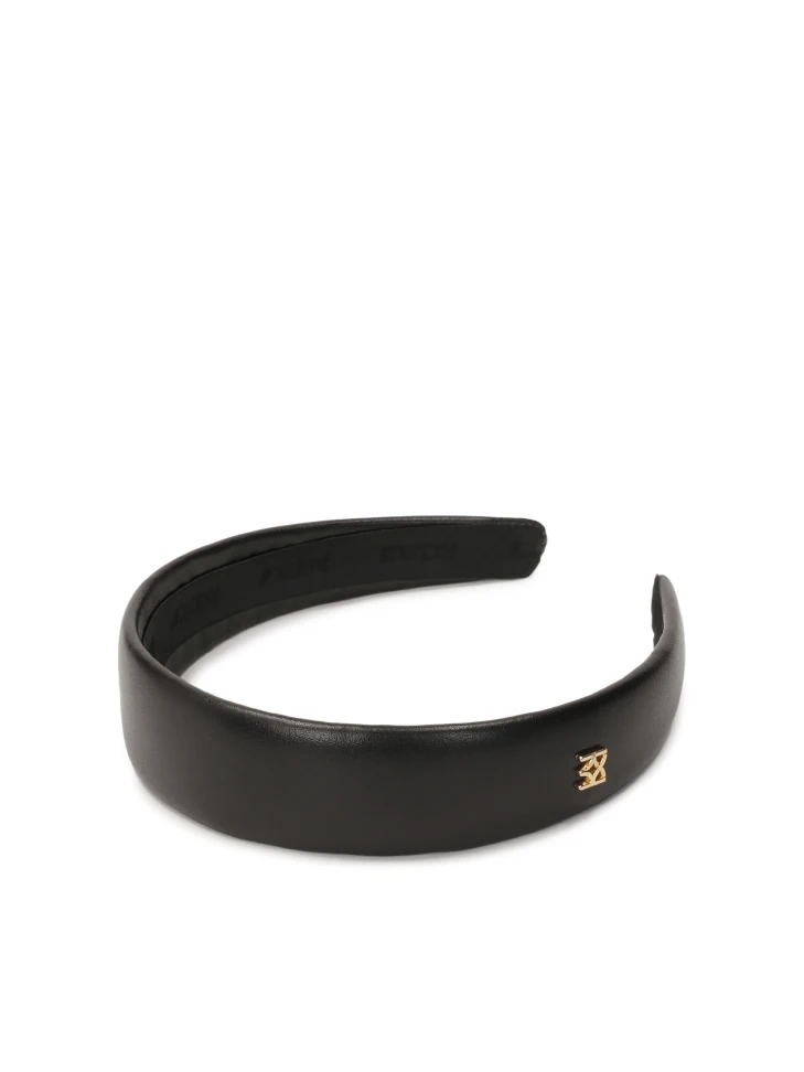 kazar KAZAR monogrammed black headband