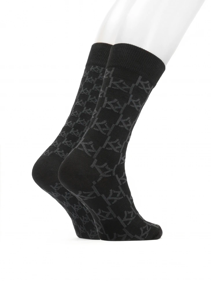 Kazar KAZAR Monogrammed Cotton Odd Socks
