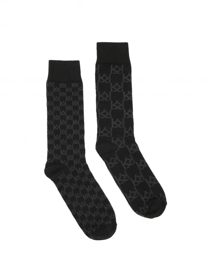 Kazar KAZAR Monogrammed Cotton Odd Socks