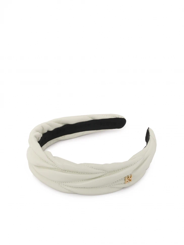 kazar KAZAR monogrammed leather headband