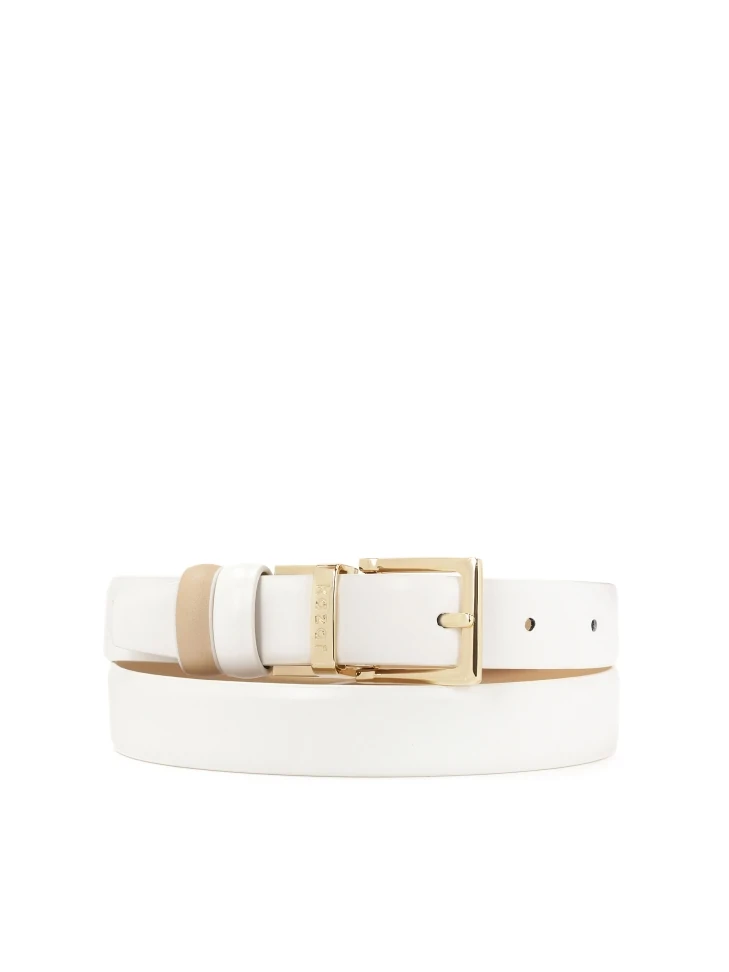 kazar KAZAR monogrammed leather narrow belt