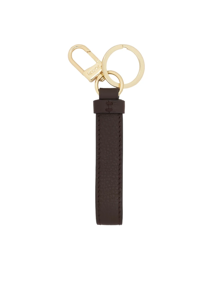 Kazar Key Ring With Brown Leather Strap