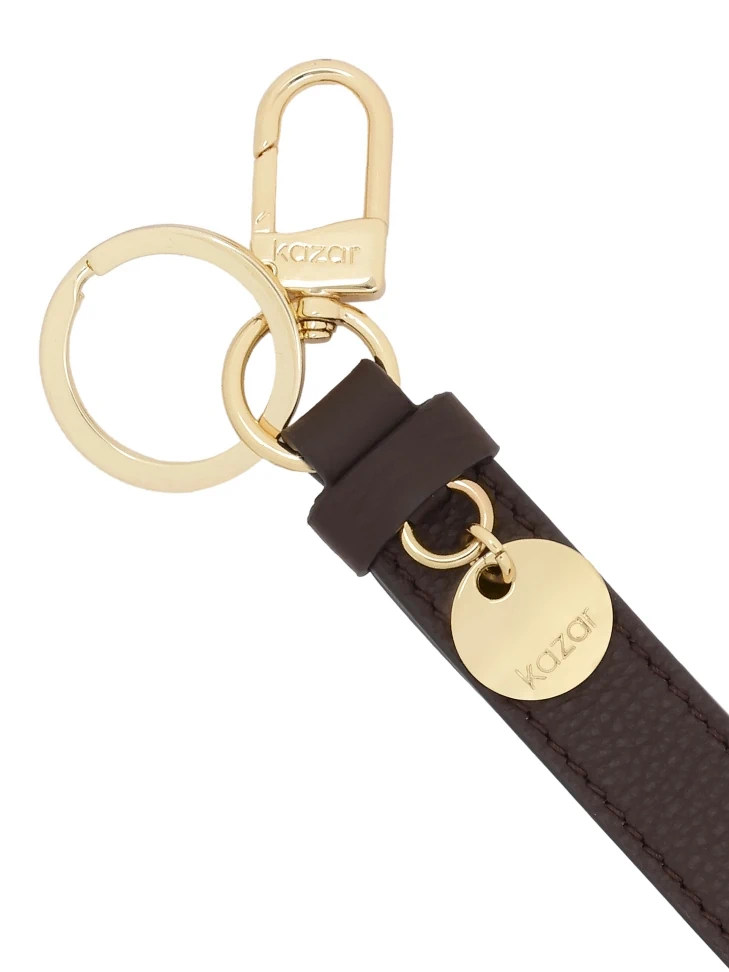 Kazar Key Ring With Brown Leather Strap