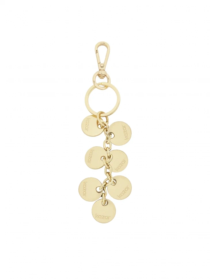 kazar Key ring with gold-colored logo circles