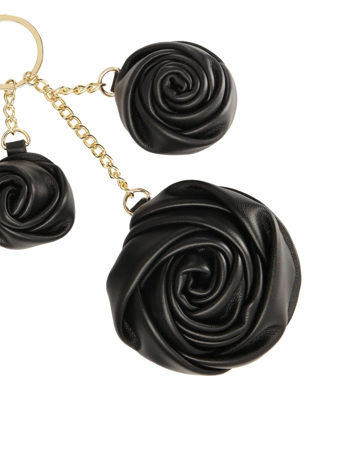 Kazar Key Ring With Leather Flowers
