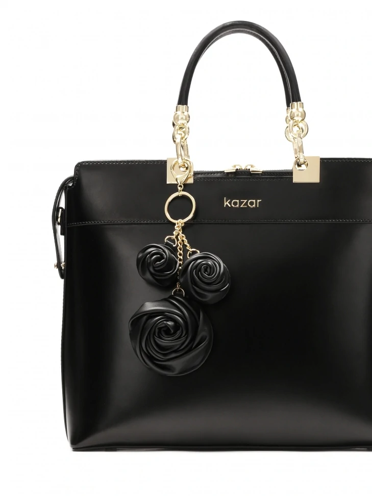 Kazar Key Ring With Leather Flowers