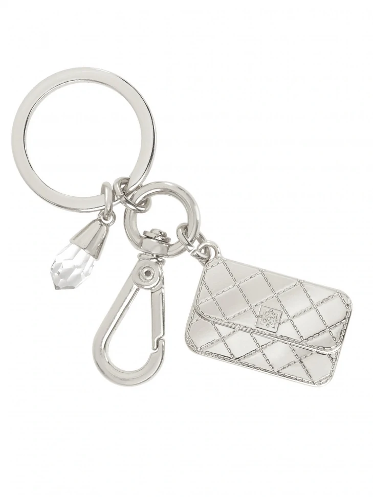 Kazar Key Ring With Pendant Purse And Crystal