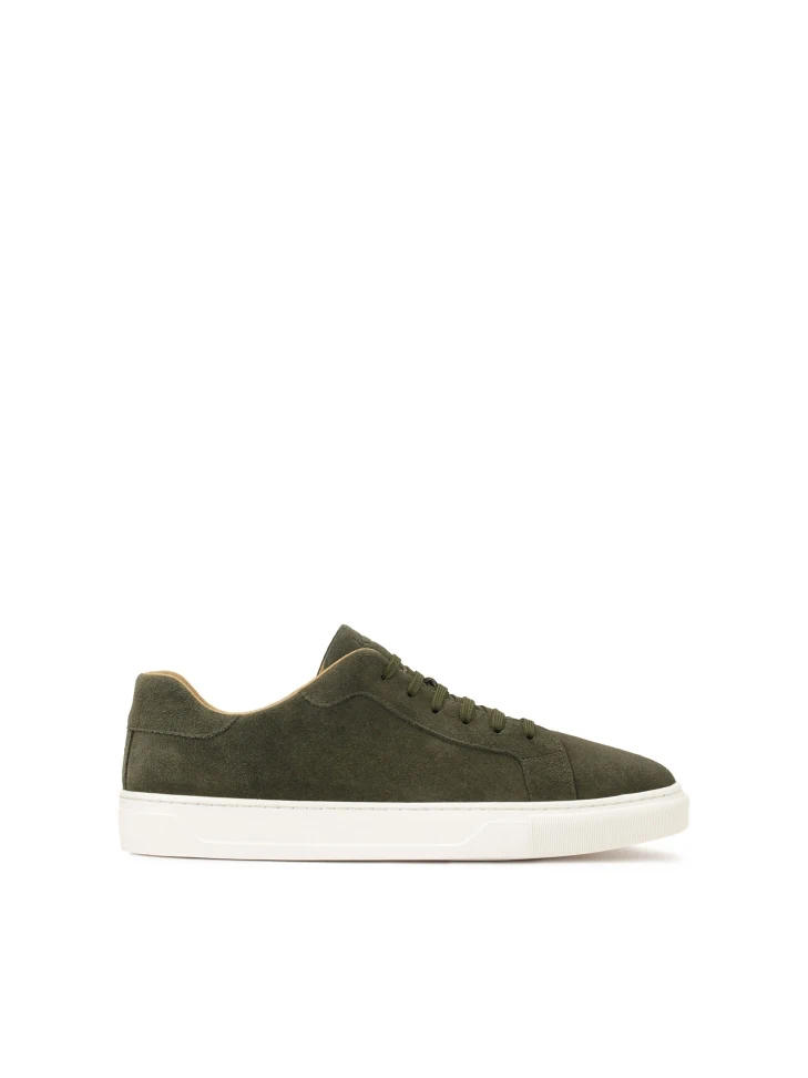 kazar Khaki suede sneakers on a white sole
