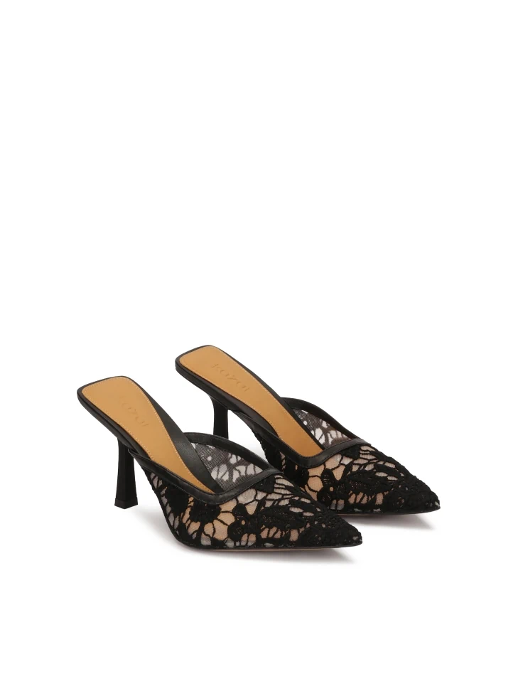 Kazar Lace Heeled Mules