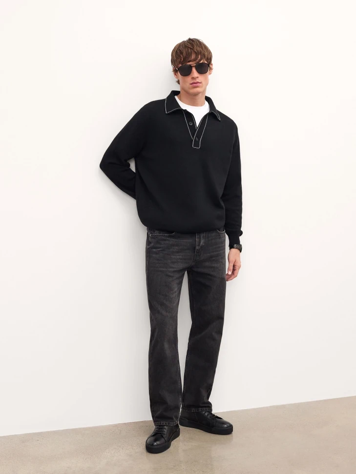 Kazar Lace-up Black Leather Sneakers