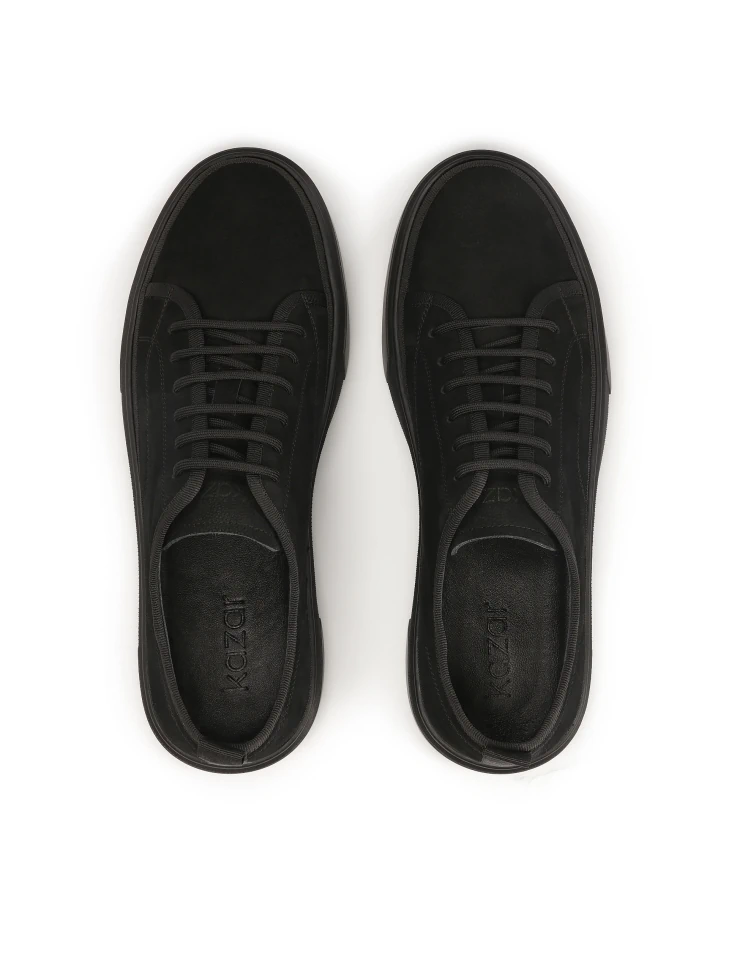 Kazar Lace-up Black Nubuck Sneakers