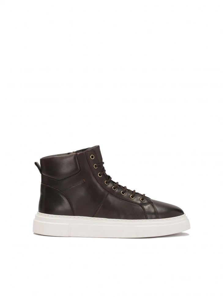 kazar Lace-up brown sneakers with contrasting sole