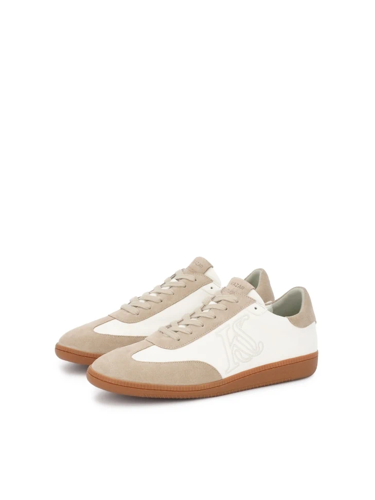 Kazar Lace-up Combination Leather Sneakers