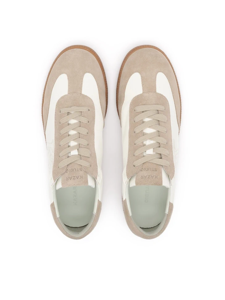 Kazar Lace-up Combination Leather Sneakers