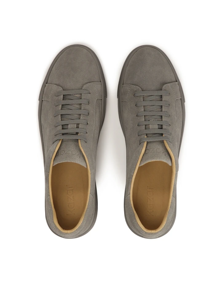 Kazar Lace-up Grey Suede Sneakers