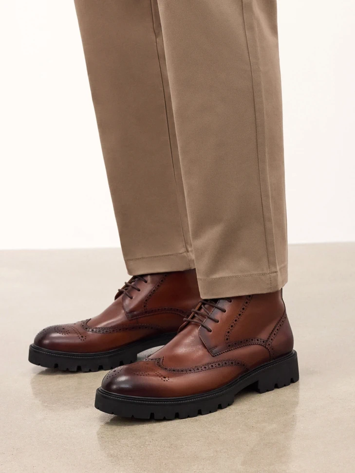 Kazar Lace-up Leather Boots For Men