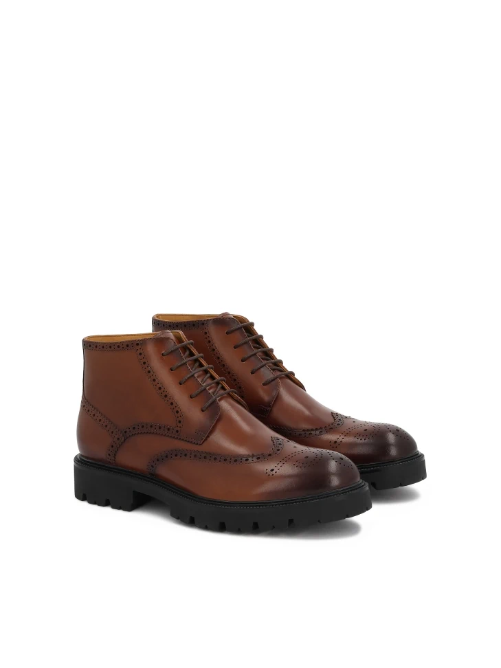Kazar Lace-up Leather Boots For Men