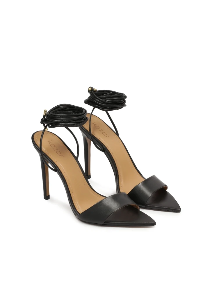 Kazar Lace-up Sandals With Pointy Toes