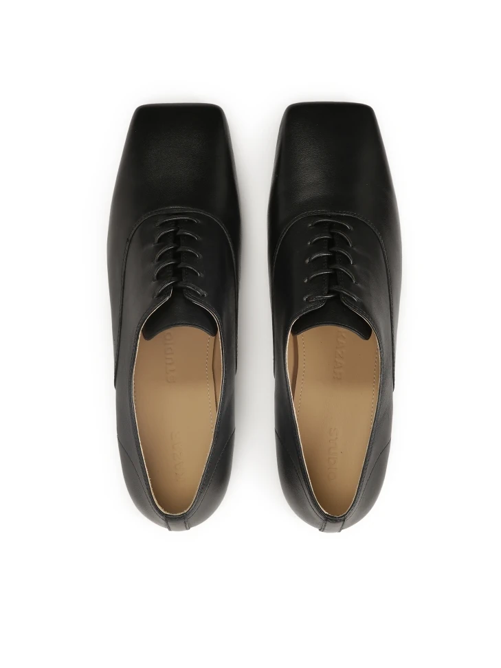 Kazar Lace-up Shoes With Square Toe Cap