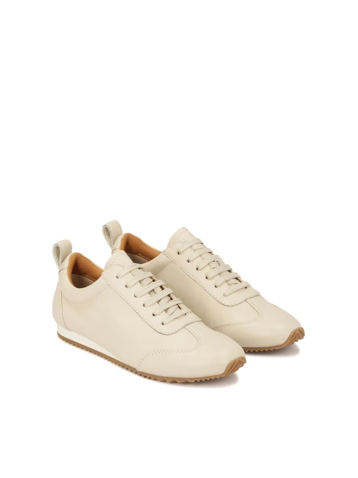 Kazar Lace-up Sneakers In Off White Color