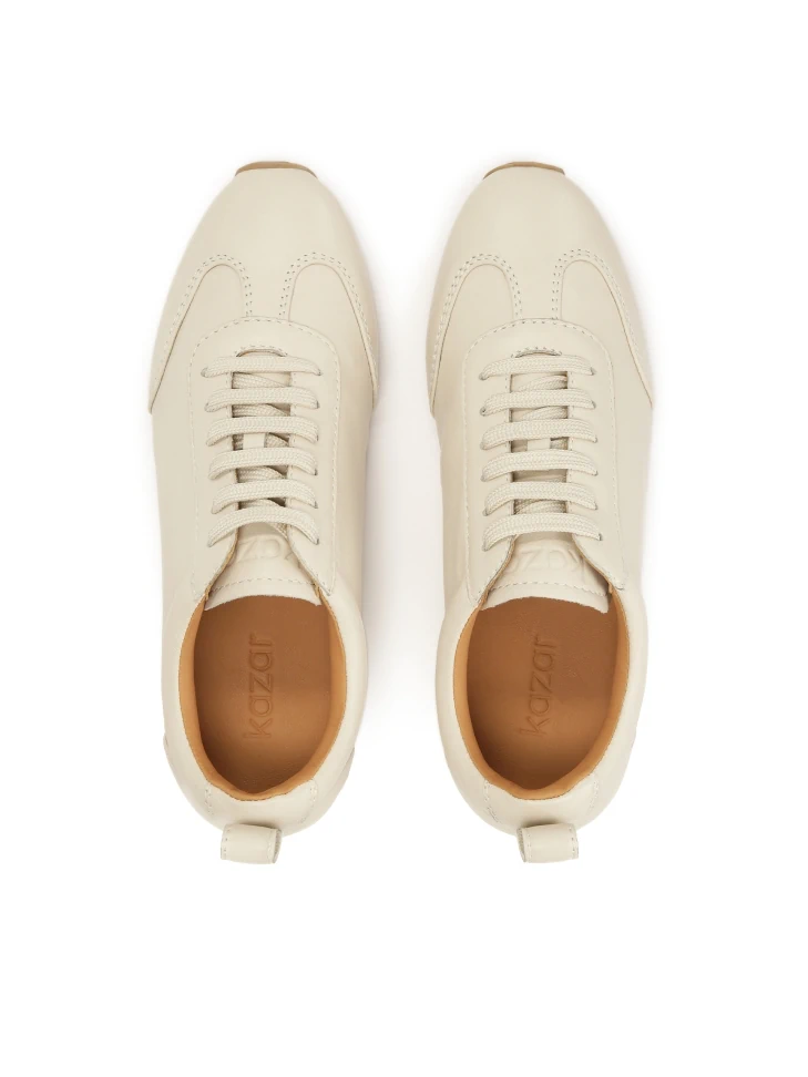 Kazar Lace-up Sneakers In Off White Color