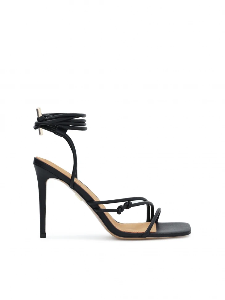 kazar Laced leather sandals with decorative knots