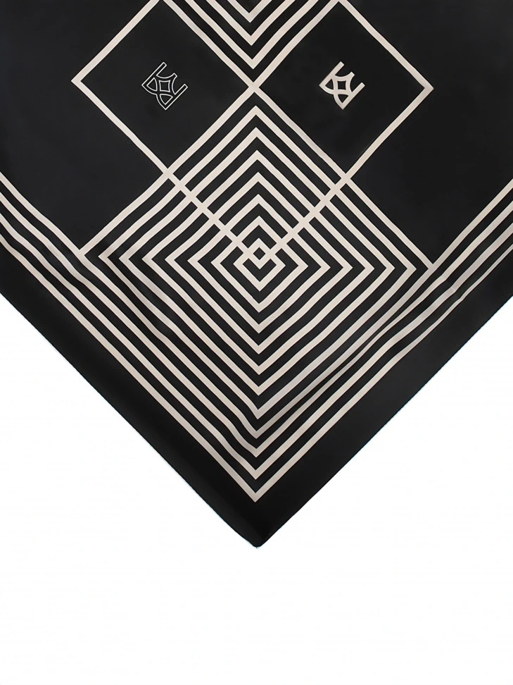 Kazar Ladies' Beige And Black Scarf