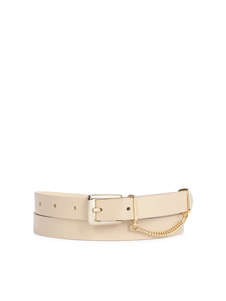 kazar Ladies’ beige belt with a chain