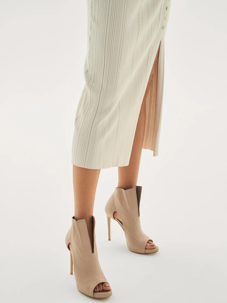 Kazar Ladies' Beige Peep Toe Boots