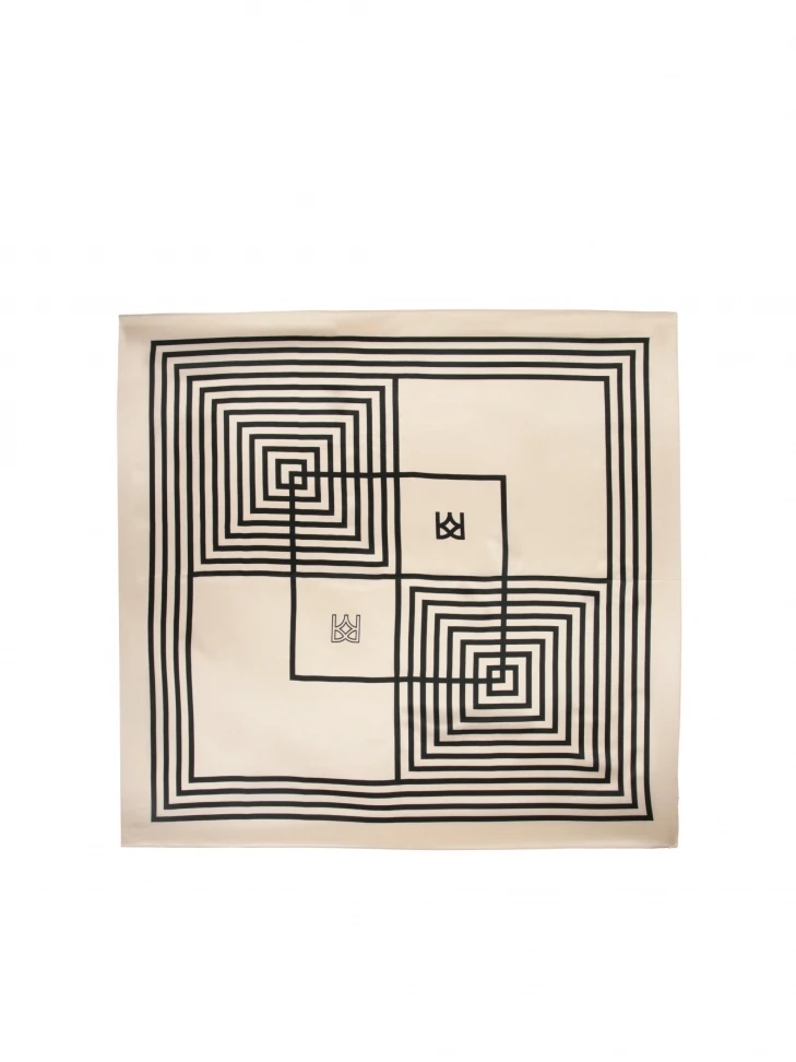 Kazar Ladies' Black And Cream Scarf