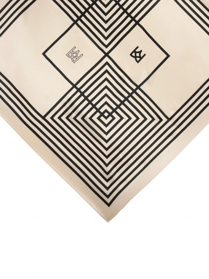 Kazar Ladies' Black And Cream Scarf