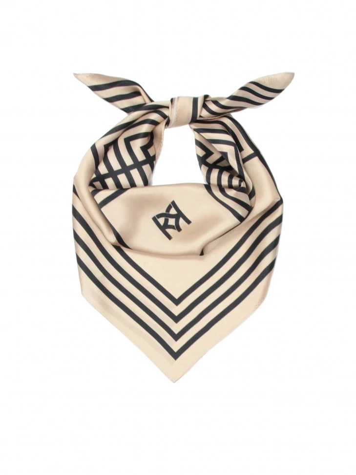 kazar Ladies' black and cream scarf