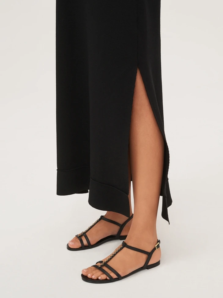 Kazar Ladies' Black Flat Sole Sandals