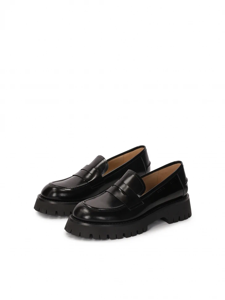Kazar Ladies’ Black Leather Loafers