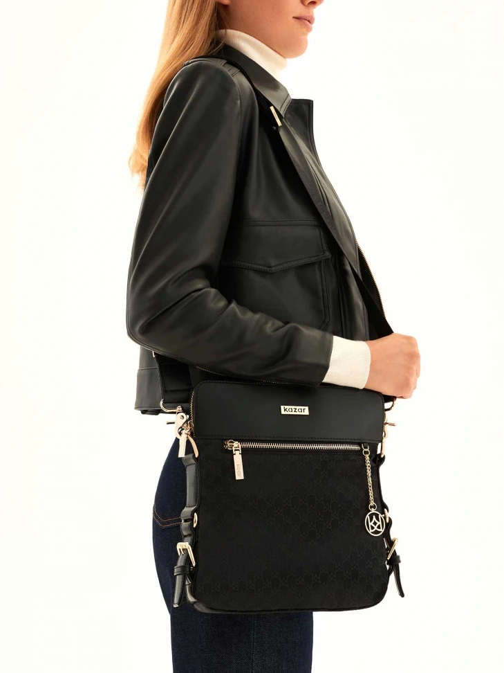 Kazar Ladies' Black Messenger Bag