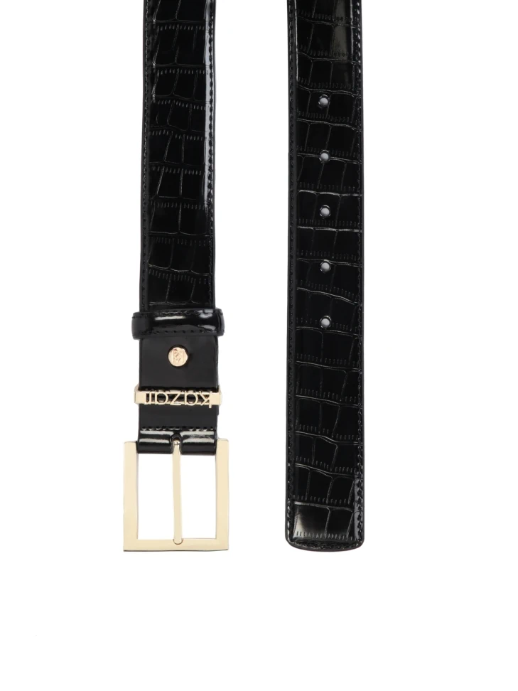 Kazar Ladies’ Black Patent Leather Belt